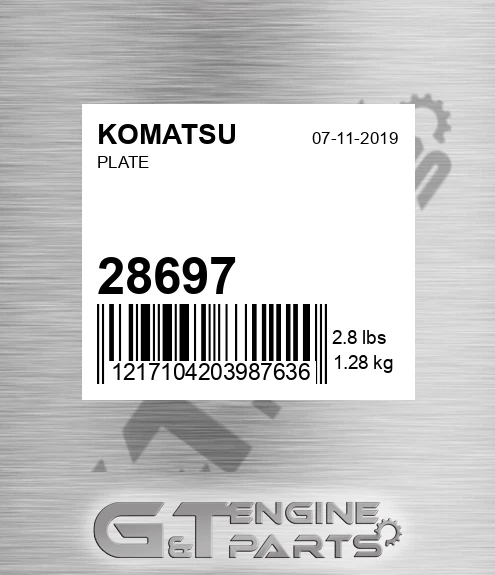 28697 Plate for KOMATSU