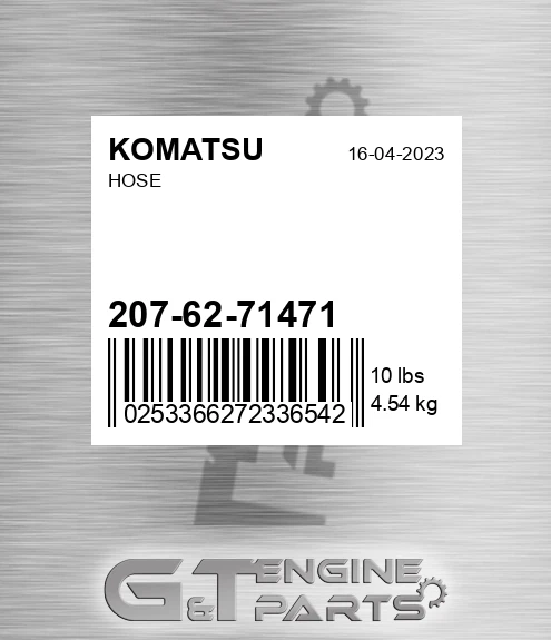 207-62-71471 Hose for KOMATSU