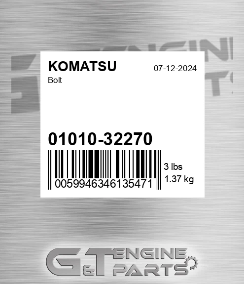 01010-32270 Bolt