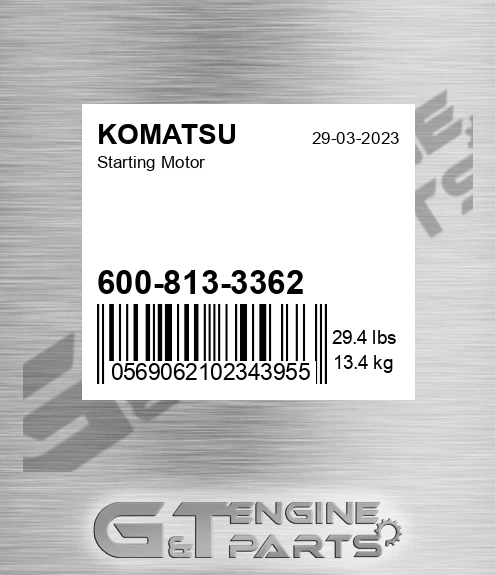6008133362 Starting Motor for KOMATSU