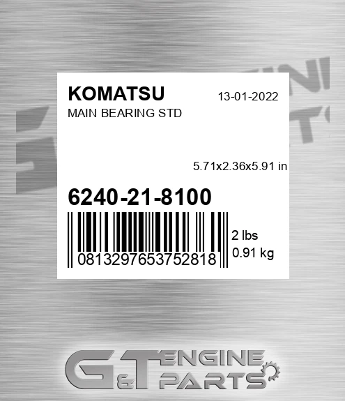 6240-21-8100 Main Bearing Std