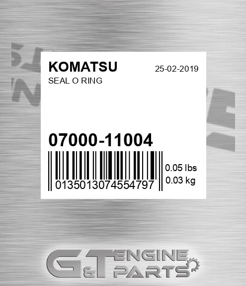 0700011004 Seal O Ring for KOMATSU