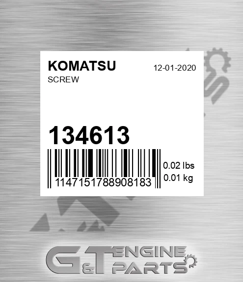 134613 Screw for KOMATSU