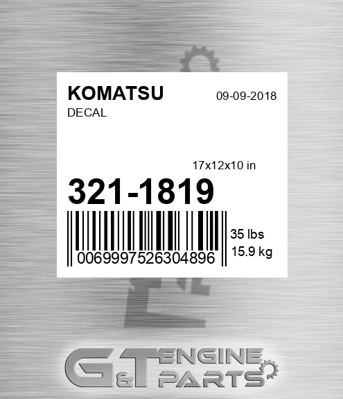 321-1819 Decal