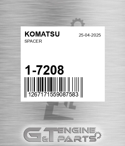 1-7208 Spacer for KOMATSU