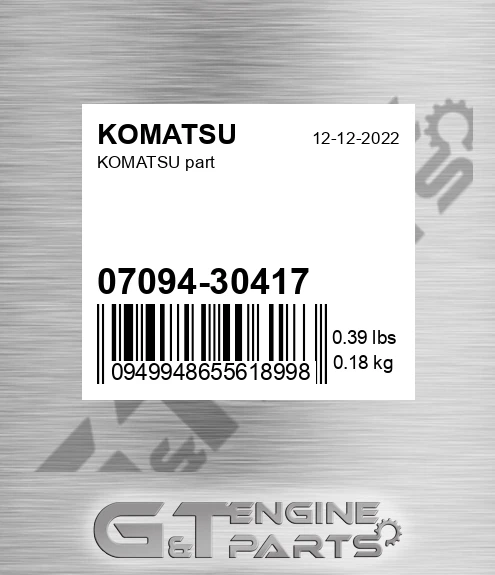 07094-30417 Part for KOMATSU