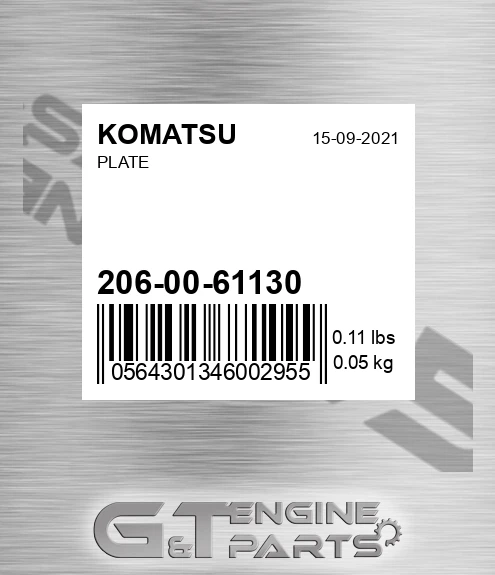 206-00-61130 Plate