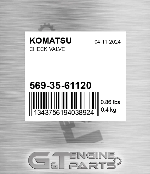 569-35-61120 Check Valve