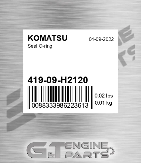 419-09-H2120 Seal O-ring for KOMATSU