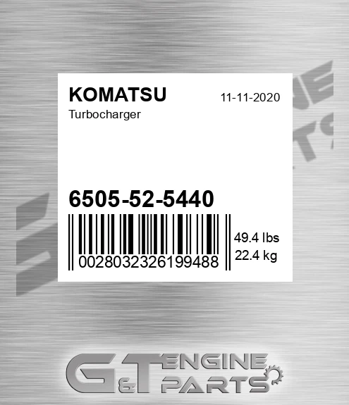 6505-52-5440 Turbocharger for KOMATSU