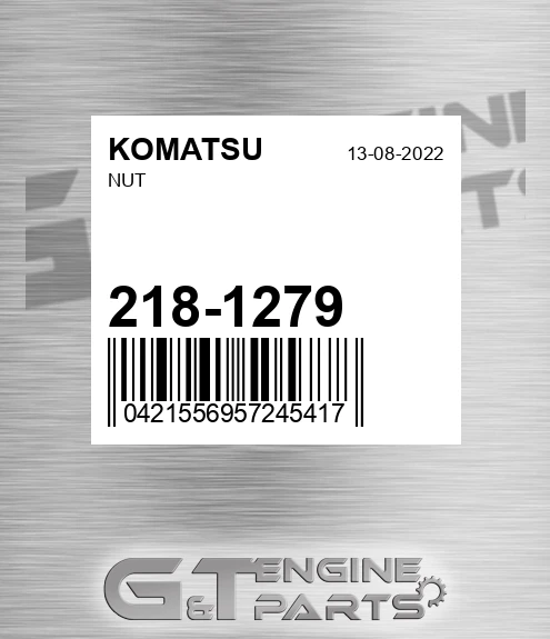 218-1279 Nut for KOMATSU