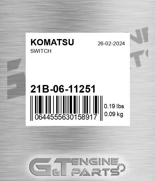 21B-06-11251 Switch for KOMATSU