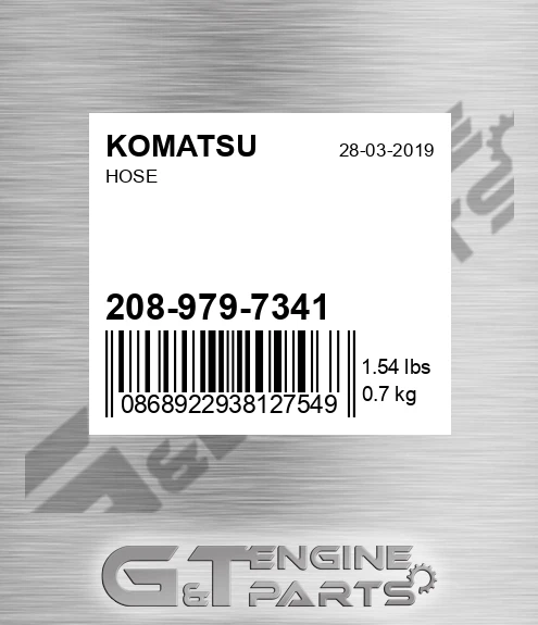 208-979-7341 Hose for KOMATSU