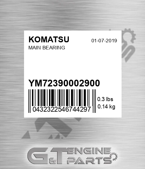 YM72390002900 Main Bearing