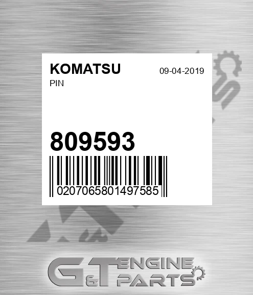 809593 KOMATSU Pin
