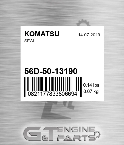 56D-50-13190 Seal for KOMATSU