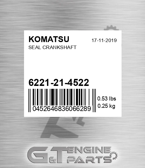 6221-21-4522 Seal Crankshaft for KOMATSU