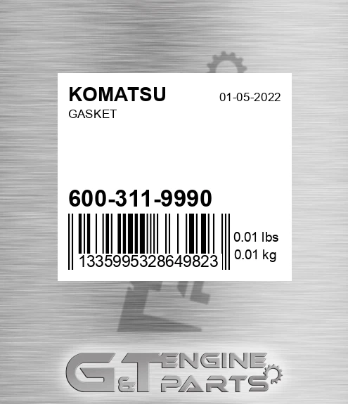 600-311-9990 Gasket for KOMATSU