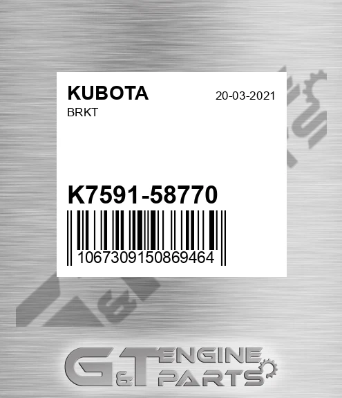 K7591-58770 Brkt for KUBOTA