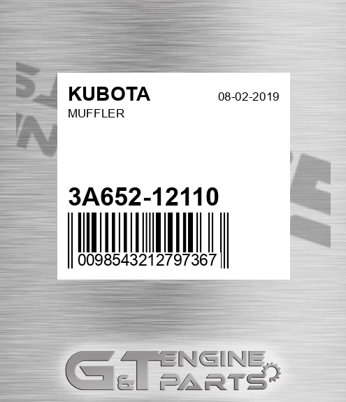 3A652-12110 Muffler for KUBOTA