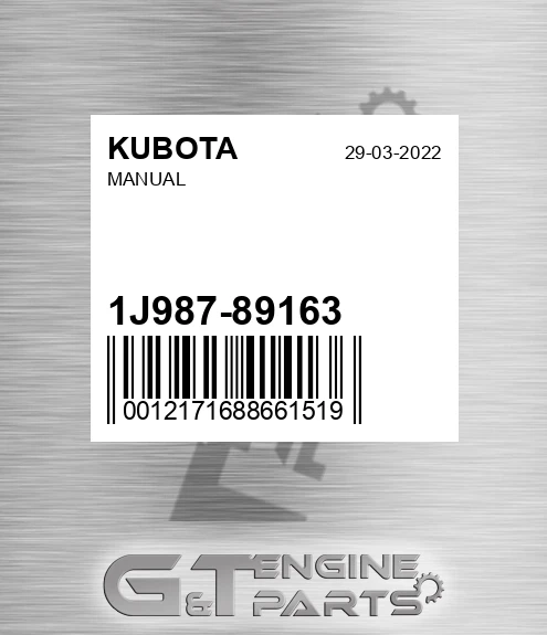 1J987-89163 Manual