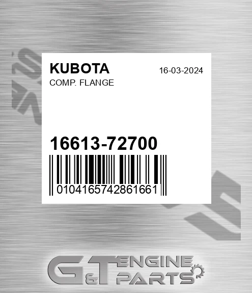 16613-72700 Comp. Flange