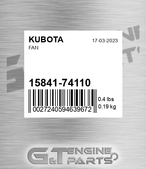 15841-74110 Fan