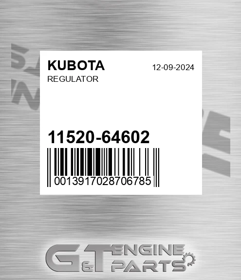11520-64602 Regulator for KUBOTA