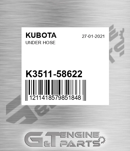 K3511-58622 Under Hose for KUBOTA