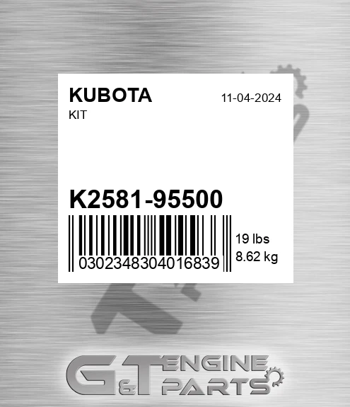 K2581-95500 Kit for KUBOTA