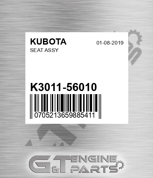 K3011-56010 Seat Assy for KUBOTA