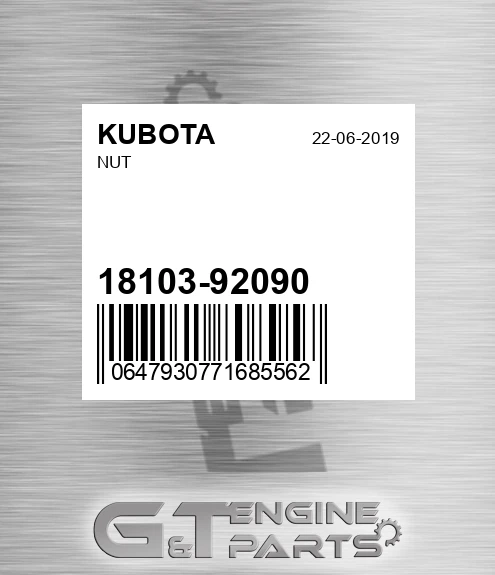 18103-92090 Nut
