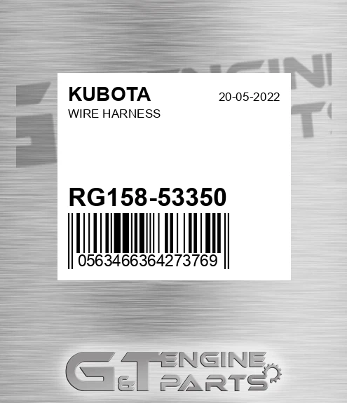 RG158-53350 Wire Harness for KUBOTA