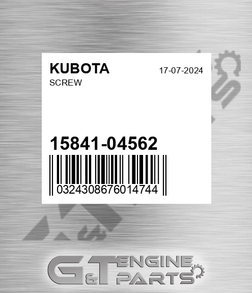15841-04562 Screw