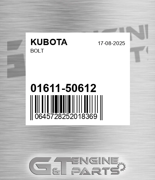 01611-50612 Bolt
