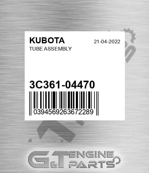 3C361-04470 Tube Assembly