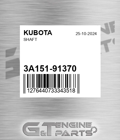 3A151-91370 Shaft