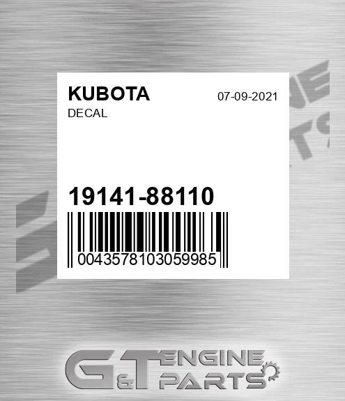 19141-88110 Decal