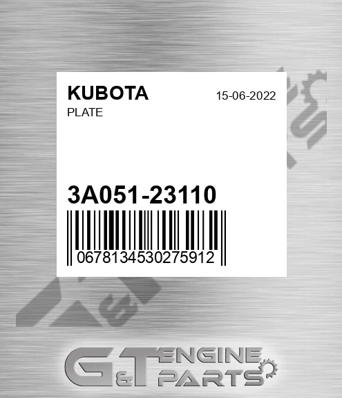 3A051-23110 Plate