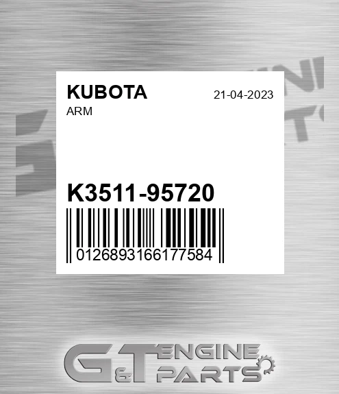 K3511-95720 Arm for KUBOTA
