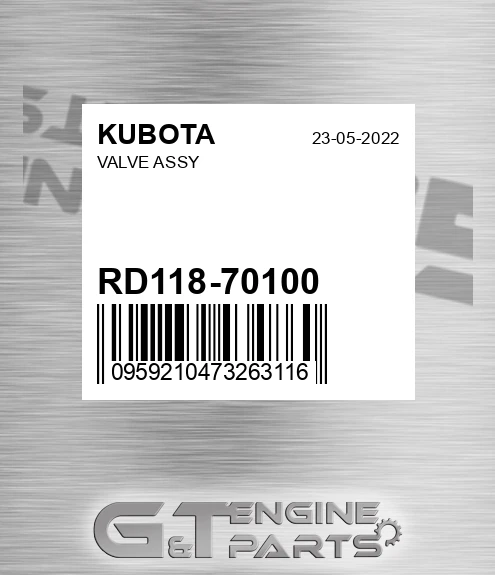 RD118-70100 Valve Assy for KUBOTA