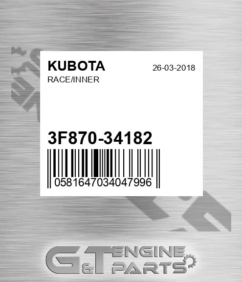 3F870-34182 Race/inner