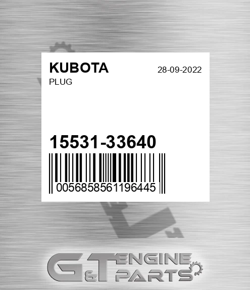 15531-33640 Plug