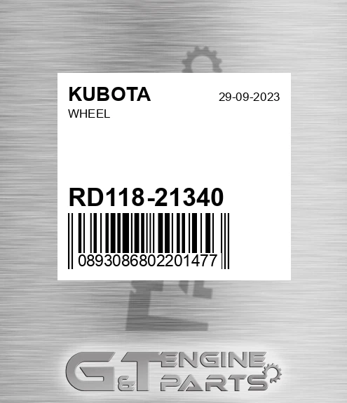 RD118-21340 Wheel for KUBOTA