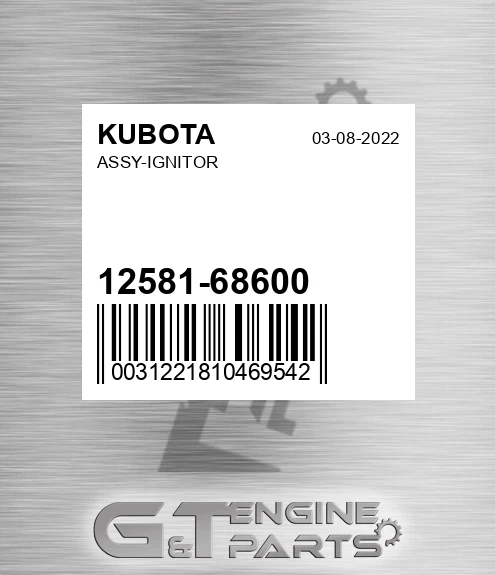 12581-68600 Assy-ignitor