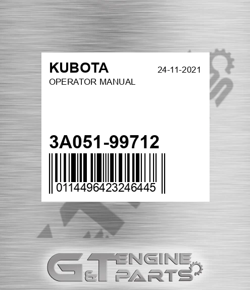 3A051-99712 Operator Manual