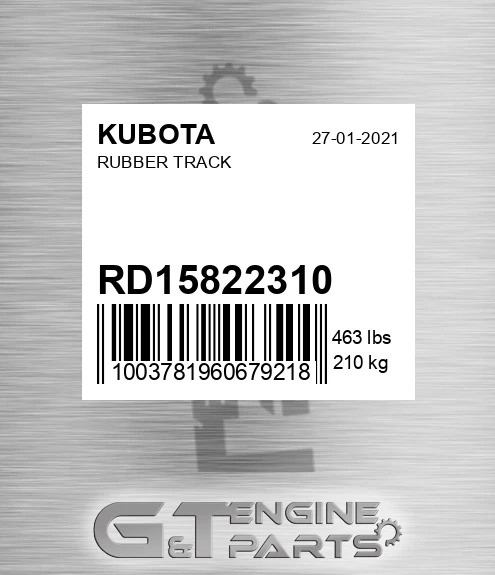 RD15822310 Rubber Track
