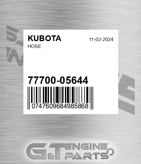 77700-05644 Hose for KUBOTA