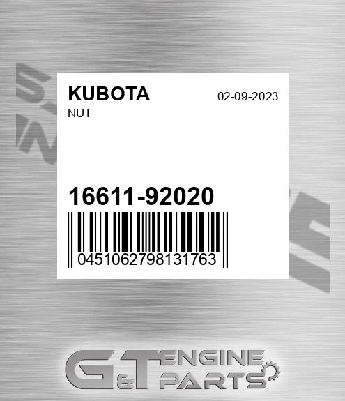 16611-92020 Nut