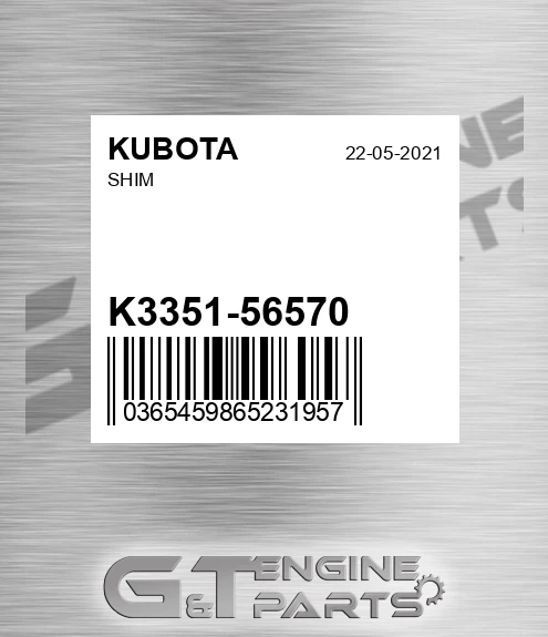 K3351-56570 Shim for KUBOTA